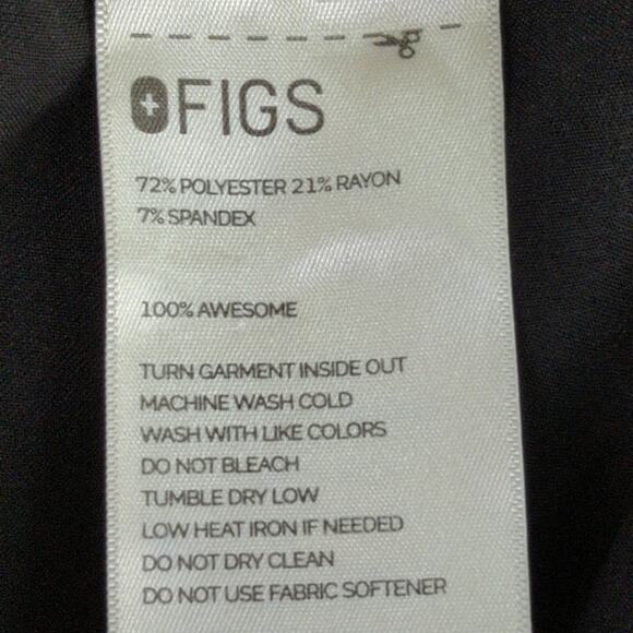 Figs Technical Collection Scrub Pants Mens L Short‎ Black Straight - Picture 3 of 10